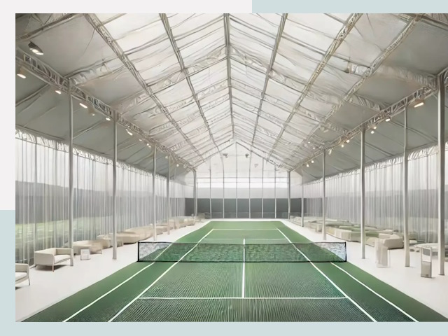 Строительство теннисных кортов в Каменке