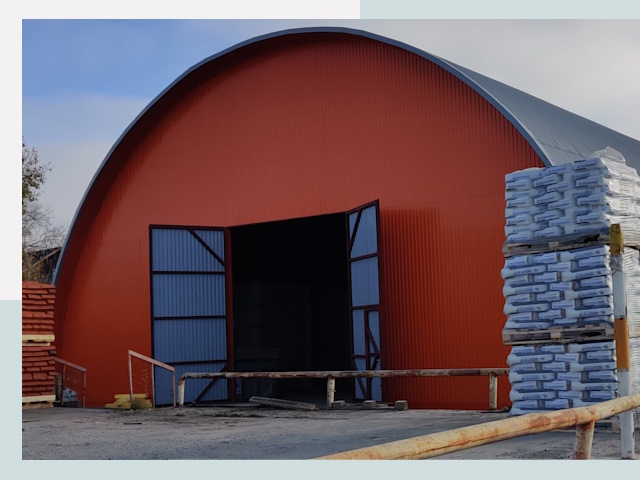 Полукруглые ангары по цене от 607 руб. в Каменка