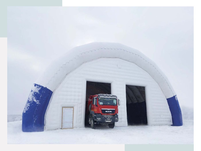 Мобильные ангары в Каменке