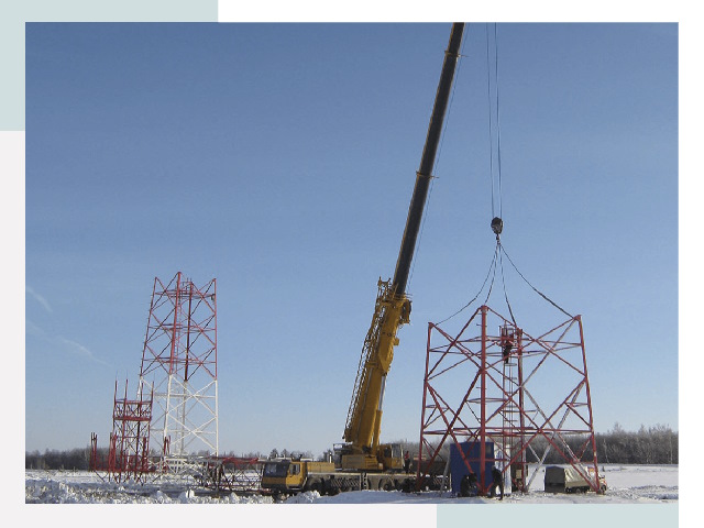 Монтаж вышек связи в Каменке