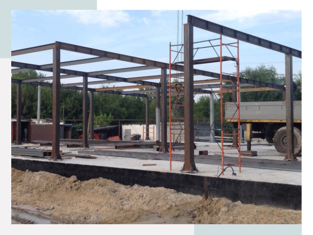 Фундамент для ангаров в Каменке