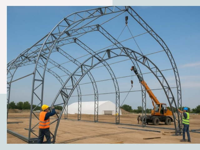 Монтаж ангаров в Каменке от 607 руб. - Надежно и быстро