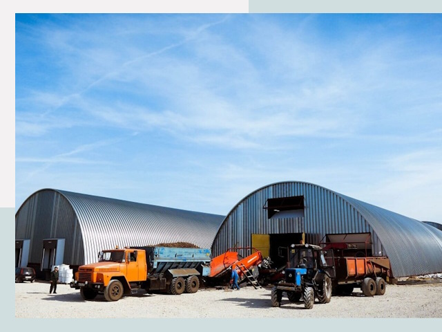 Ангары для спецтехники в Каменке